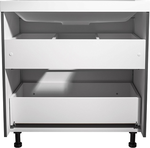 Stella Polare Тумба под раковину Борнео 80 Люкс графит матовый – картинка-5